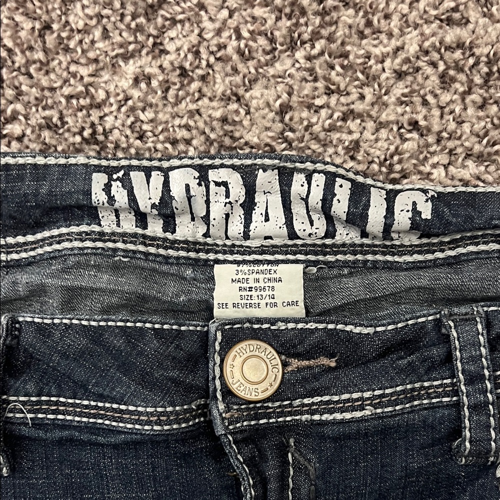 Hydraulic Dark Blue Boot Cut Jeans - Picture 2 of 4
